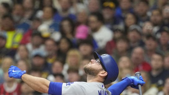 Max Muncy's X-Rays negative as Dodgers fall to Brewers taken at American Family Field (Los Angeles Dodgers). Photo by Michael McLoone-Imagn Images