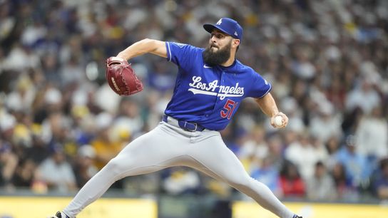 Los Angeles Dodgers pitcher Alex Vesia (51) throws a pitch during the sixth inning against the Milwaukee Brewers at American Family Field. Los Angeles Dodgers pitcher Alex Vesia (51) throws a pitch during the sixth inning against the Milwaukee Brewers at American Family Field.