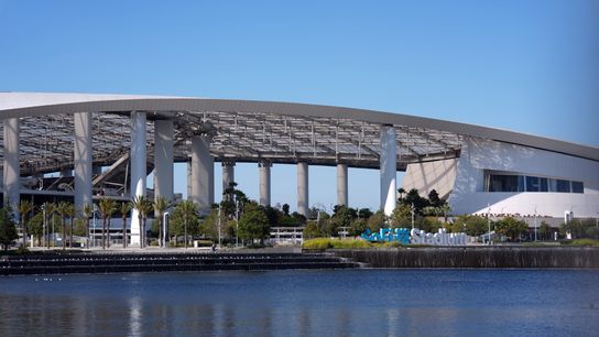 May 25, 2026; Inglewood, CA, USA; A general overall view of Sofi Stadium (Los Angeles Stadium), a host site for the 2026 FIFA World Cup. May 25, 2026; Inglewood, CA, USA; A general overall view of Sofi Stadium (Los Angeles Stadium), a host site for the 2026 FIFA World Cup.