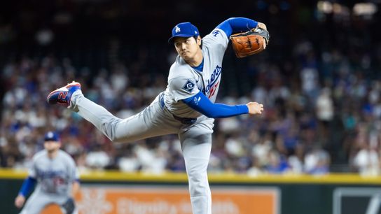 Shohei Ohtani delivers another historic performance as Dodgers blank D-Backs taken at Chase Field (Los Angeles Dodgers). Photo by  Mark J. Rebilas-Imagn Images