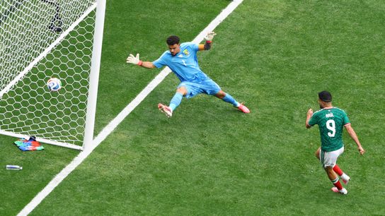 Mexico ends World Cup opening-game drought with 2-0 victory over South Africa at Estadio Azteca taken at Estadio Azteca  (World Cup)