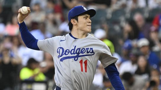 Los Angeles Dodgers pitcher Roki Sasaki (11) delivers a pitch during the first inning aganist the Chicago White Sox at Rate Field. Los Angeles Dodgers pitcher Roki Sasaki (11) delivers a pitch during the first inning aganist the Chicago White Sox at Rate Field.