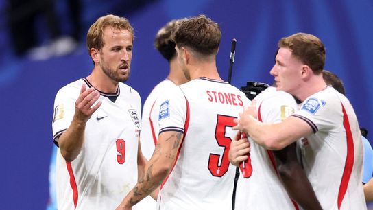 July 1, 2026; Atlanta, Georgia, U.S.; England's Harry Kane and John Stones celebrate after the match. July 1, 2026; Atlanta, Georgia, U.S.; England's Harry Kane and John Stones celebrate after the match.