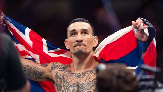 On the Ninth Island, Max Holloway gave Hawaiʻi another night to remember taken at T-Mobile Arena (UFC). Photo by Mark J. Rebilas-Imagn Images