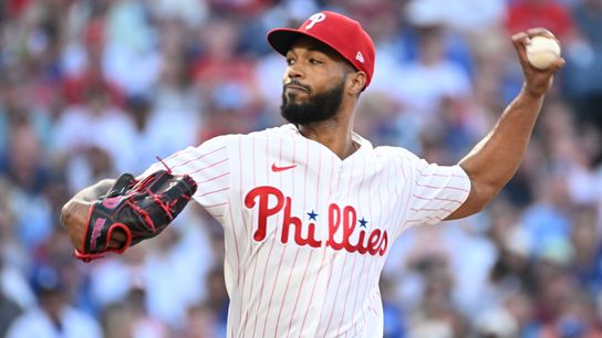 Philadelphia Phillies pitcher Cristopher Snchez (61) throws a pitch during the first inning against the Los Angeles Dodgers at Citizens Bank Park. Philadelphia Phillies pitcher Cristopher Snchez (61) throws a pitch during the first inning against the Los Angeles Dodgers at Citizens Bank Park.