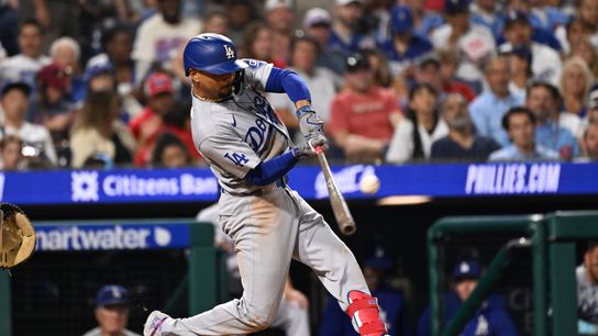 Mookie Betts' two homers not enough as Dodgers lose to Phillies taken at Citizens Bank Park (Los Angeles Dodgers). Photo by Eric Hartline-Imagn Images