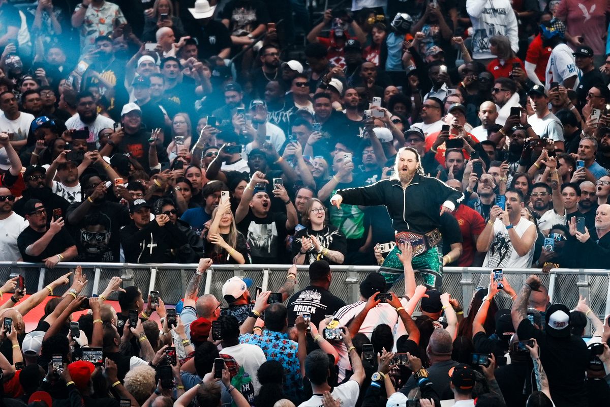 WWE wrestler Sami Zayn enters the stadium ahead of  United States Championship match against Trick Williams  during WrestleMania 42 on Sunday April 19, 2026 at Allegiant Stadium.