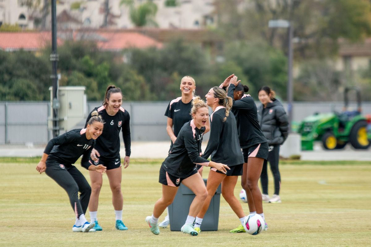 Angel City FC during practice outside the performance center, Thursday January 30, 2025 in Thousand Oaks, Calif. Angel City FC during practice outside the performance center, Thursday January 30, 2025 in Thousand Oaks, Calif.