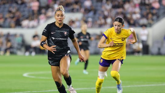 Savy King hospitalized as Press and Thompson secure 2-0 victory over Utah Royals   taken at BMO Stadium (Angel City FC)