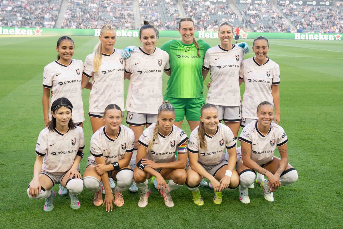 Angel City FC Starting XI for an NWSL game against the Chicago Stars on Saturday June 7th, 2025 in Los Angeles, California. 