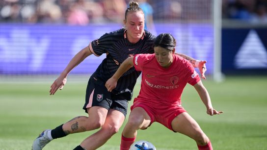 Angel City FC falls 2-1 to North Carolina Courage before international break taken at BMO Stadium (Angel City FC). Photo by Jon Bryan - The Sporting Tribune