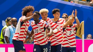 USA clinches spot in World Cup knockouts with shutout of Australia taken at Lumen Field (World Cup). Photo by Nico Alba - The Sporting Tribune