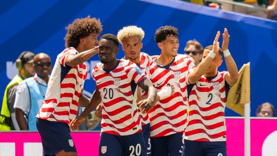 USA clinches spot in World Cup knockouts with shutout of Australia taken at Lumen Field (World Cup). Photo by Nico Alba - The Sporting Tribune