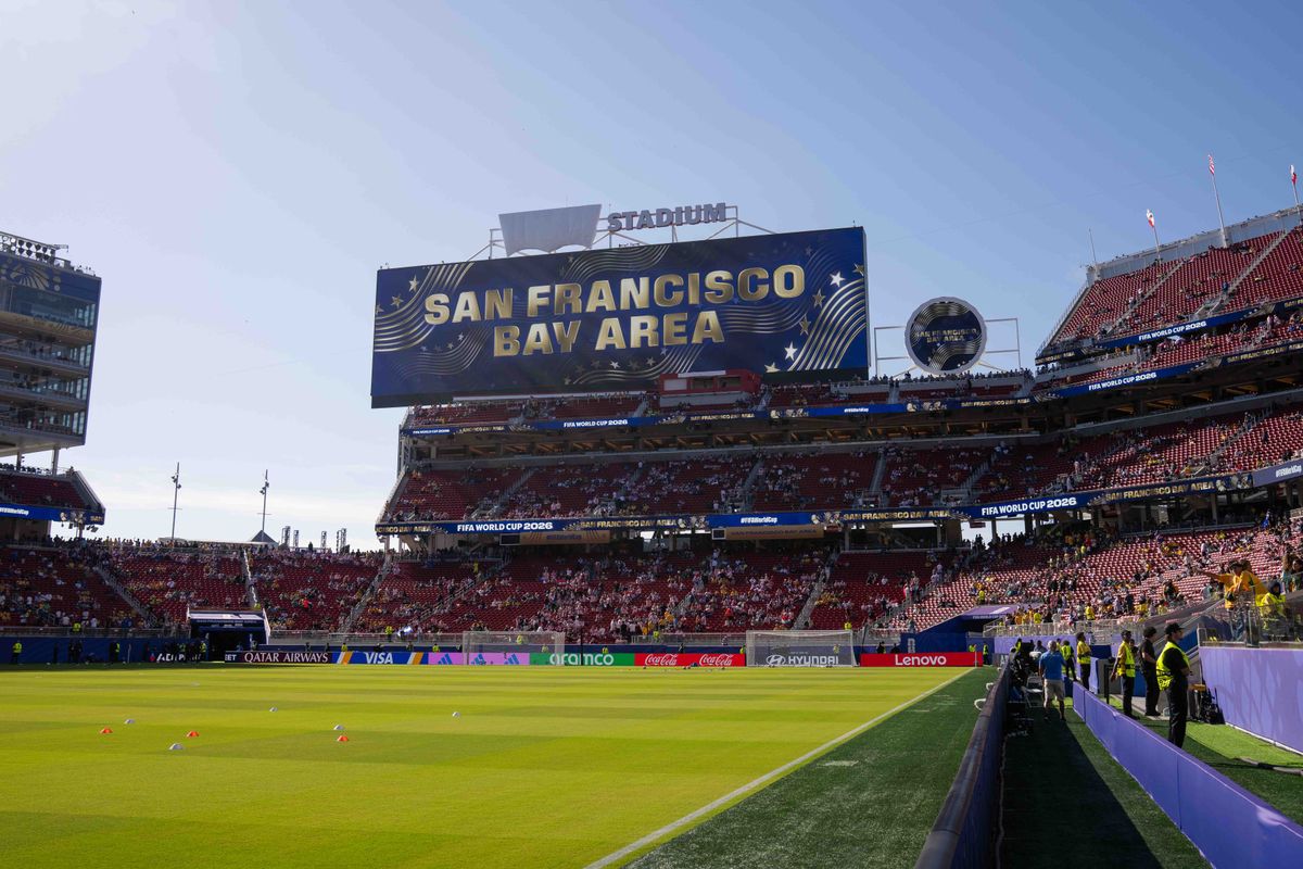 Interior view of Levi’s Stadium at a 2026 FIFA World Cup match, Australia vs Paraguay, Thursday June 25th, 2026 in Santa Clara, Calif.