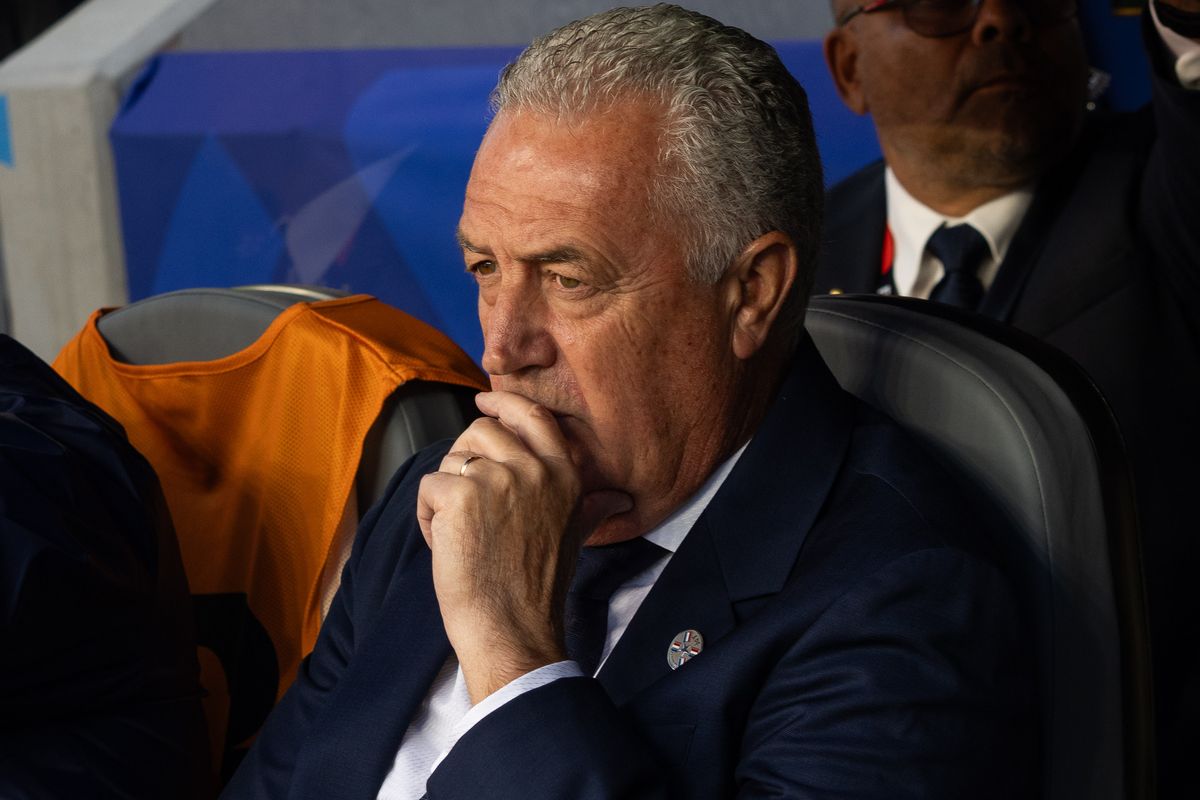 Paraguay Head Coach Gustavo Alfaro during a 2026 FIFA World Cup match against Australia, Thursday June 25th, 2026 in Santa Clara, Calif.