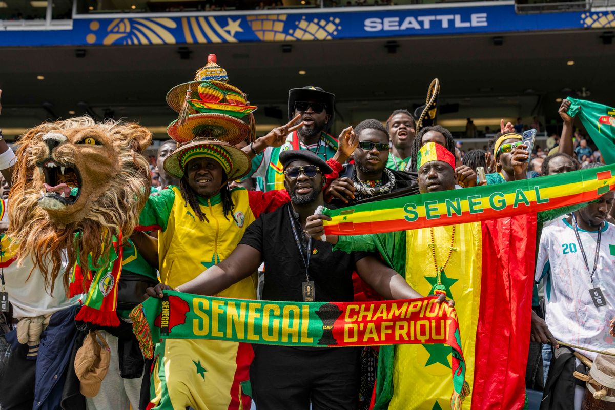 The Senegal fans are ready for the FIFA World Cup match against Belgium, Wednesday July 1st, 2026 in Seattle, Washington. The Senegal fans are ready for the FIFA World Cup match against Belgium, Wednesday July 1st, 2026 in Seattle, Washington.