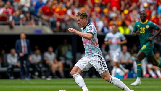 #7 Kevin De Bruyne of Belgium pushes the pace on a counter during a FIFA World Cup match against Senegal, Wednesday July 1st, 2026 in Seattle, Washington. #7 Kevin De Bruyne of Belgium pushes the pace on a counter during a FIFA World Cup match against Senegal, Wednesday July 1st, 2026 in Seattle, Washington.
