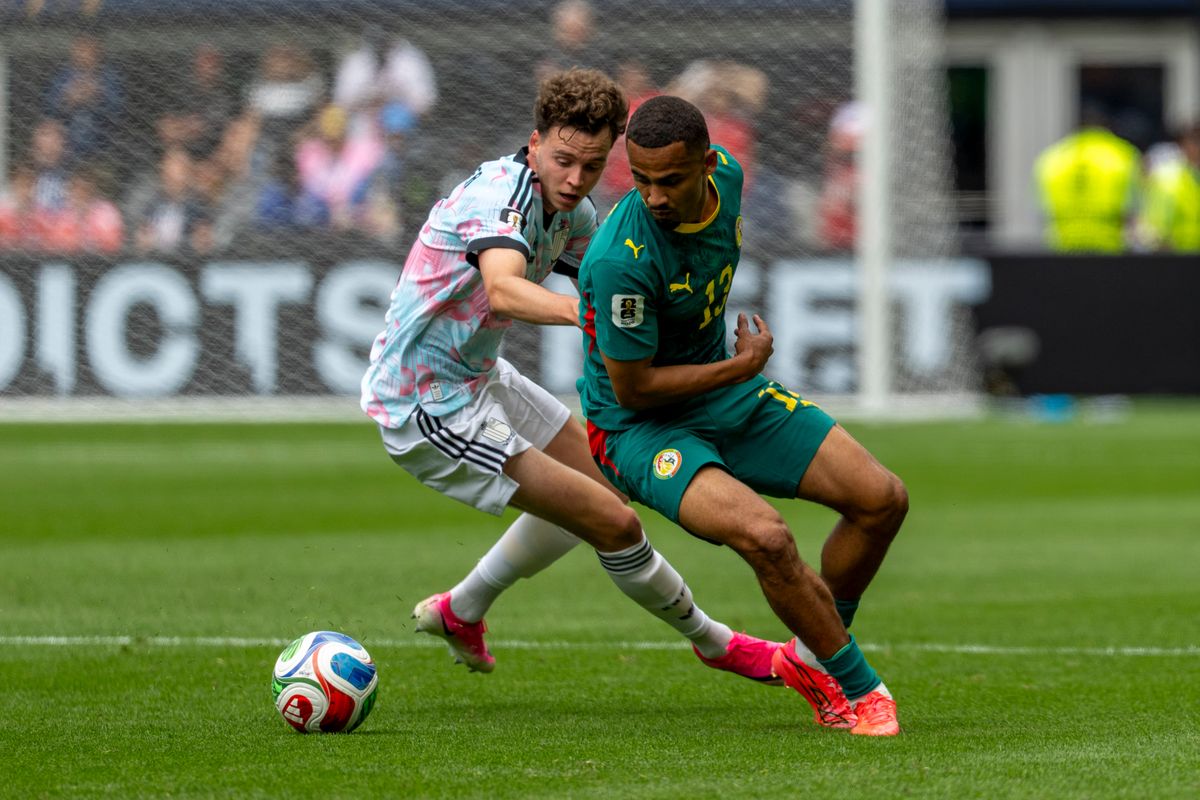 #13 Iliman Ndiaye of Senegal loses his defender during a FIFA World Cup match against Belgium, Wednesday July 1st, 2026 in Seattle, Washington. #13 Iliman Ndiaye of Senegal loses his defender during a FIFA World Cup match against Belgium, Wednesday July 1st, 2026 in Seattle, Washington.
