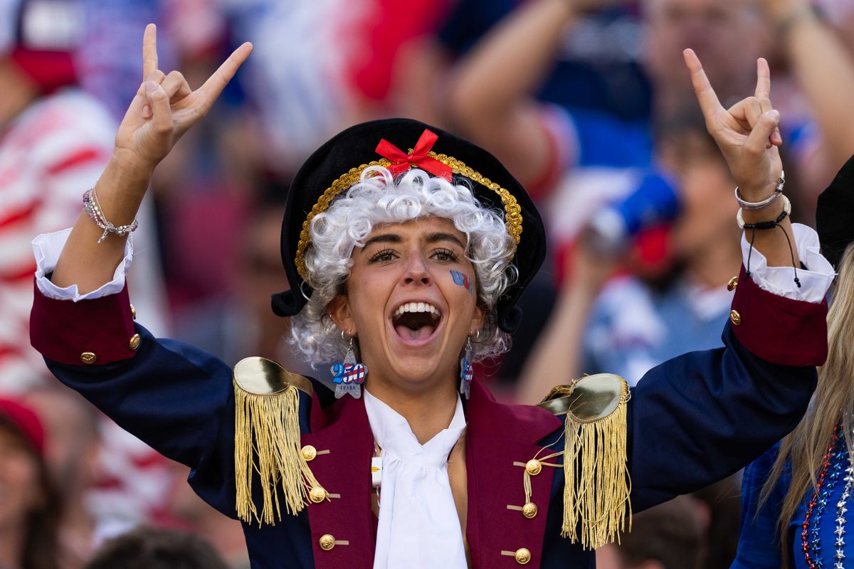 Team USA fan during a 2026 FIFA World Cup match against Bosnia and Herzegovina, Wednesday July 1st, 2026 in Santa Clara, Calif. Team USA fan during a 2026 FIFA World Cup match against Bosnia and Herzegovina, Wednesday July 1st, 2026 in Santa Clara, Calif.
