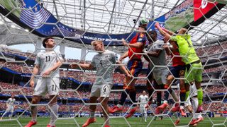 Best part of this USMNT World Cup run is happening right now taken at SoFi Stadium (World Cup). Photo by Jordan Teller - The Sporting Tribune