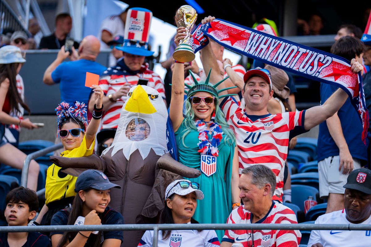 The United States fans are ready for the FIFA World Cup match against Belgium, Monday July 6th, 2026 in Seattle, Washington. The United States fans are ready for the FIFA World Cup match against Belgium, Monday July 6th, 2026 in Seattle, Washington.
