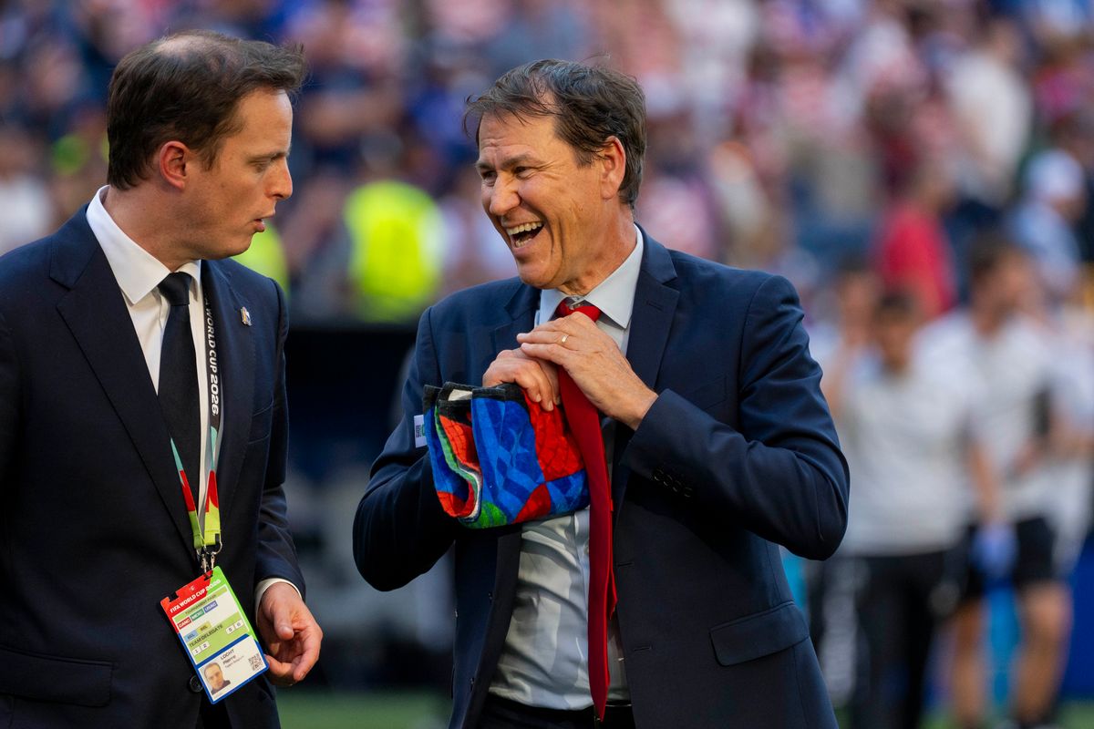Belgium coach Rudi Garcia walking back to the locker room after a FIFA World Cup match against the United States, Monday July 6th, 2026 in Seattle, Washington. Belgium coach Rudi Garcia walking back to the locker room after a FIFA World Cup match against the United States, Monday July 6th, 2026 in Seattle, Washington.