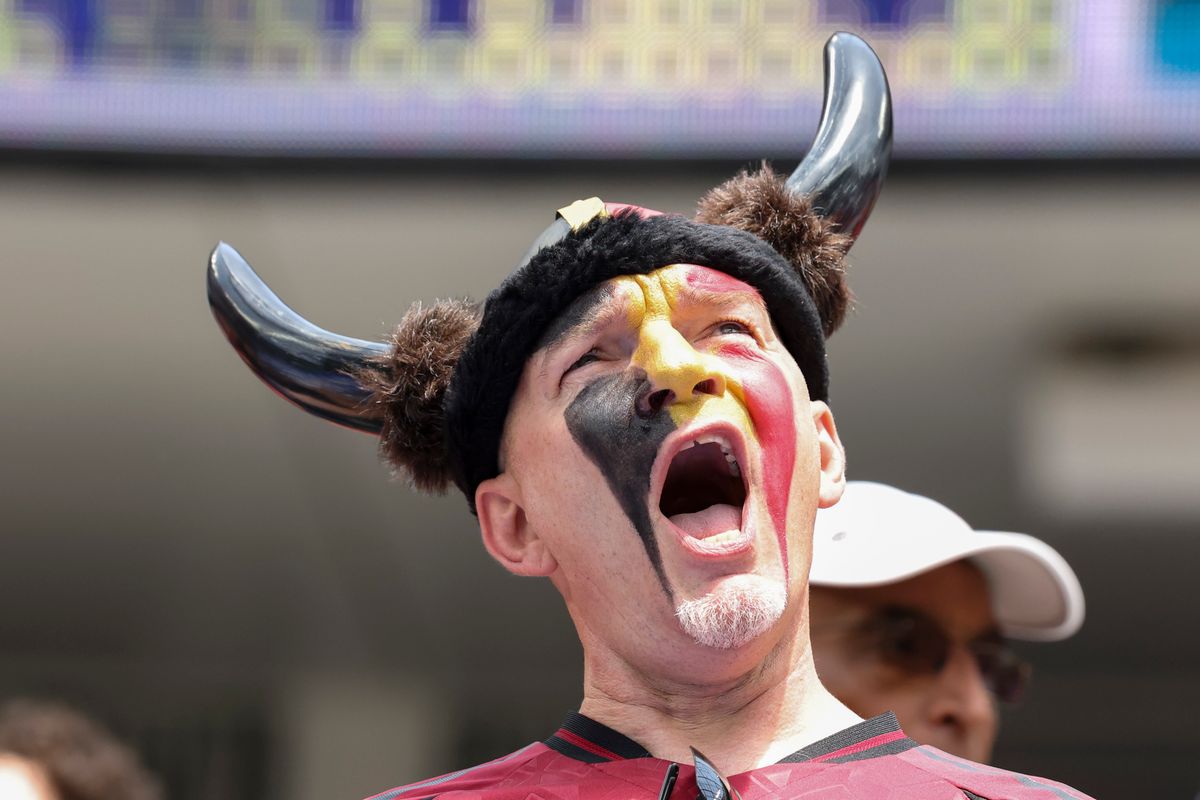 A Belgium fan cheers during a 2026 FIFA World Cup match between Spain and Belgium, Friday July 10, 2026 in Inglewood, Calif. A Belgium fan cheers during a 2026 FIFA World Cup match between Spain and Belgium, Friday July 10, 2026 in Inglewood, Calif.