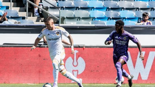 LA Galaxy Winger Gabriel Pec runs down the touchline in the Galaxy's 2-1 win over Orlando City that brought LA Champions Cup qualification on Sunday, August 31, 2025. LA Galaxy Winger Gabriel Pec runs down the touchline in the Galaxy's 2-1 win over Orlando City that brought LA Champions Cup qualification on Sunday, August 31, 2025.