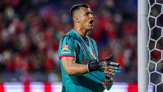 Toluca FC Goalkeeper Garcia Luis (22) celebrates teams goal during an Campeones Cup match against Los Angeles Galaxy, Wednesday October 1, 2025 in Carson, Calif. Toluca FC Goalkeeper Garcia Luis (22) celebrates teams goal during an Campeones Cup match against Los Angeles Galaxy, Wednesday October 1, 2025 in Carson, Calif.
