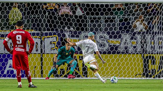 Los Angeles Galaxy midfielder Diego Fagundes (7) during an Campeones Cup match against Toluca, Wednesday October 1, 2025 in Carson, Calif. Los Angeles Galaxy midfielder Diego Fagundes (7) during an Campeones Cup match against Toluca, Wednesday October 1, 2025 in Carson, Calif.