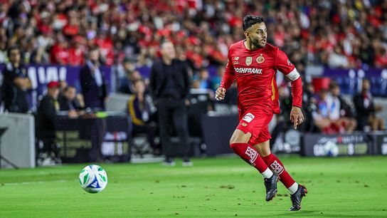 Toluca Forward Alexis Vega (9) during an Campeones Cup match against Los Angeles Galaxy, Wednesday October 1, 2025 in Carson, Calif. Toluca Forward Alexis Vega (9) during an Campeones Cup match against Los Angeles Galaxy, Wednesday October 1, 2025 in Carson, Calif.