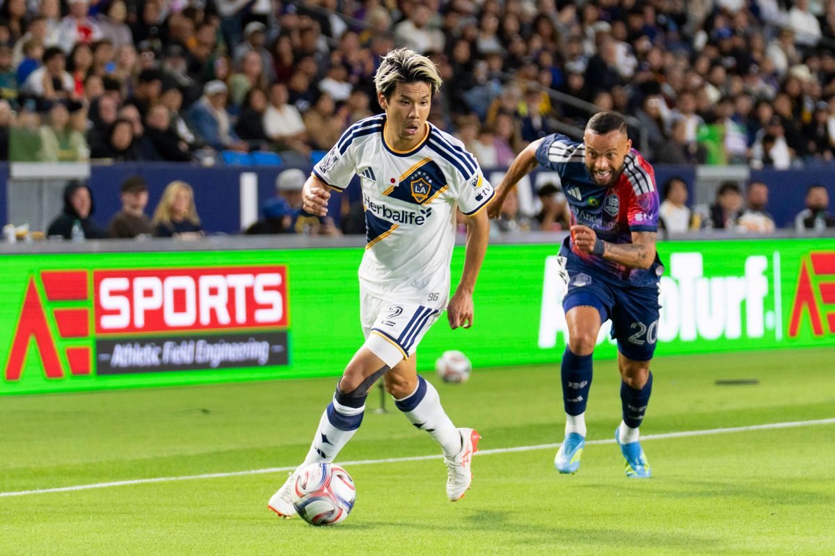 Los Angeles Galaxy defender Miki Yamane (2) beats his defender during an MLS soccer game against the Houston Dynamo FC, Saturday May 23rd, 2026 in Carson, California. Los Angeles Galaxy defender Miki Yamane (2) beats his defender during an MLS soccer game against the Houston Dynamo FC, Saturday May 23rd, 2026 in Carson, California.