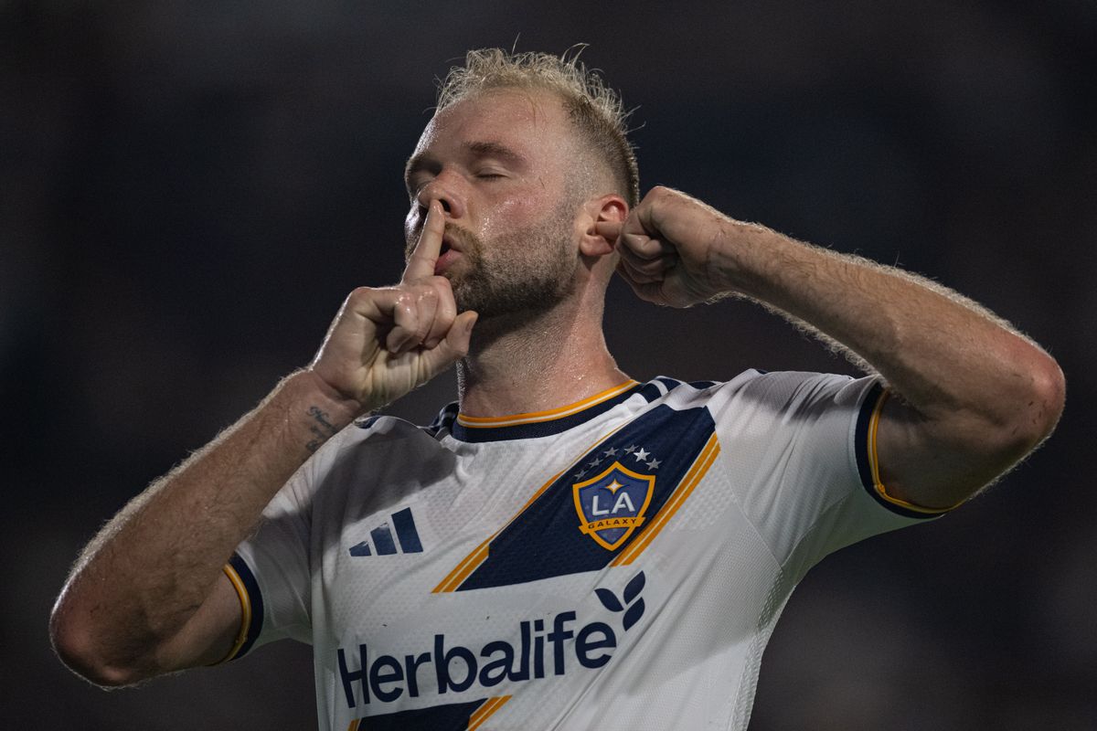 LA Galaxy forward João Klauss (99) celebrates after scoring a goal during an MLS soccer game against the Colorado Rapids, Saturday September 26, 2026 in Carson, Calif. LA Galaxy forward João Klauss (99) celebrates after scoring a goal during an MLS soccer game against the Colorado Rapids, Saturday September 26, 2026 in Carson, Calif.