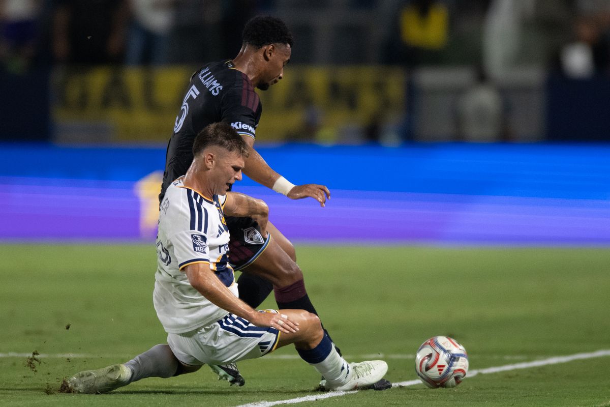 LA Galaxy defender Harbor Miller (26) dives for a tackle during an MLS soccer game against the Colorado Rapids, Saturday September 26, 2026 in Carson, Calif. LA Galaxy defender Harbor Miller (26) dives for a tackle during an MLS soccer game against the Colorado Rapids, Saturday September 26, 2026 in Carson, Calif.