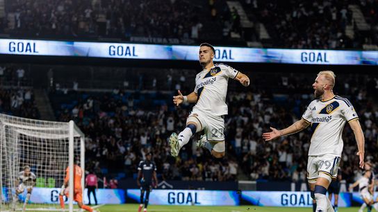 LA Galaxy Midfielder Erik Thommy celebrates after scoring the second goal for LA in the Galaxy’s 2-2 draw with San Diego FC on Saturday, October 17, 2026, at Dignity Health Sports Park. LA Galaxy Midfielder Erik Thommy celebrates after scoring the second goal for LA in the Galaxy’s 2-2 draw with San Diego FC on Saturday, October 17, 2026, at Dignity Health Sports Park.