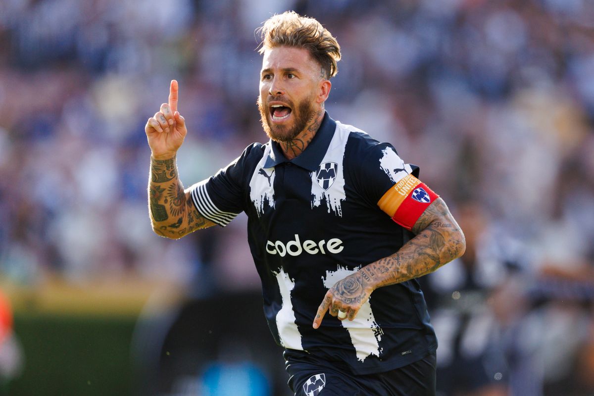 Sergio Ramos #93 of Monterrey celebrates his goal in the first half during the FIFA Club World Cup 2025 group B match against Inter Milan at Rose Bowl Stadium on June 17, 2025 in Pasadena, California. Sergio Ramos #93 of Monterrey celebrates his goal in the first half during the FIFA Club World Cup 2025 group B match against Inter Milan at Rose Bowl Stadium on June 17, 2025 in Pasadena, California.