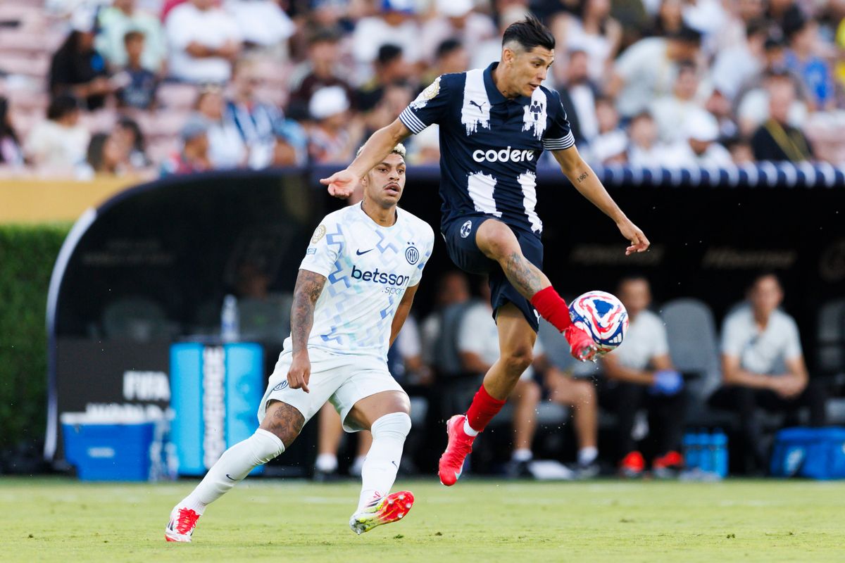 Gerardo Arteaga #3 of Monterrey kicks the ball during the FIFA Club World Cup 2025 group B match against Inter Milan at Rose Bowl Stadium on June 17, 2025 in Pasadena, California. Gerardo Arteaga #3 of Monterrey kicks the ball during the FIFA Club World Cup 2025 group B match against Inter Milan at Rose Bowl Stadium on June 17, 2025 in Pasadena, California.