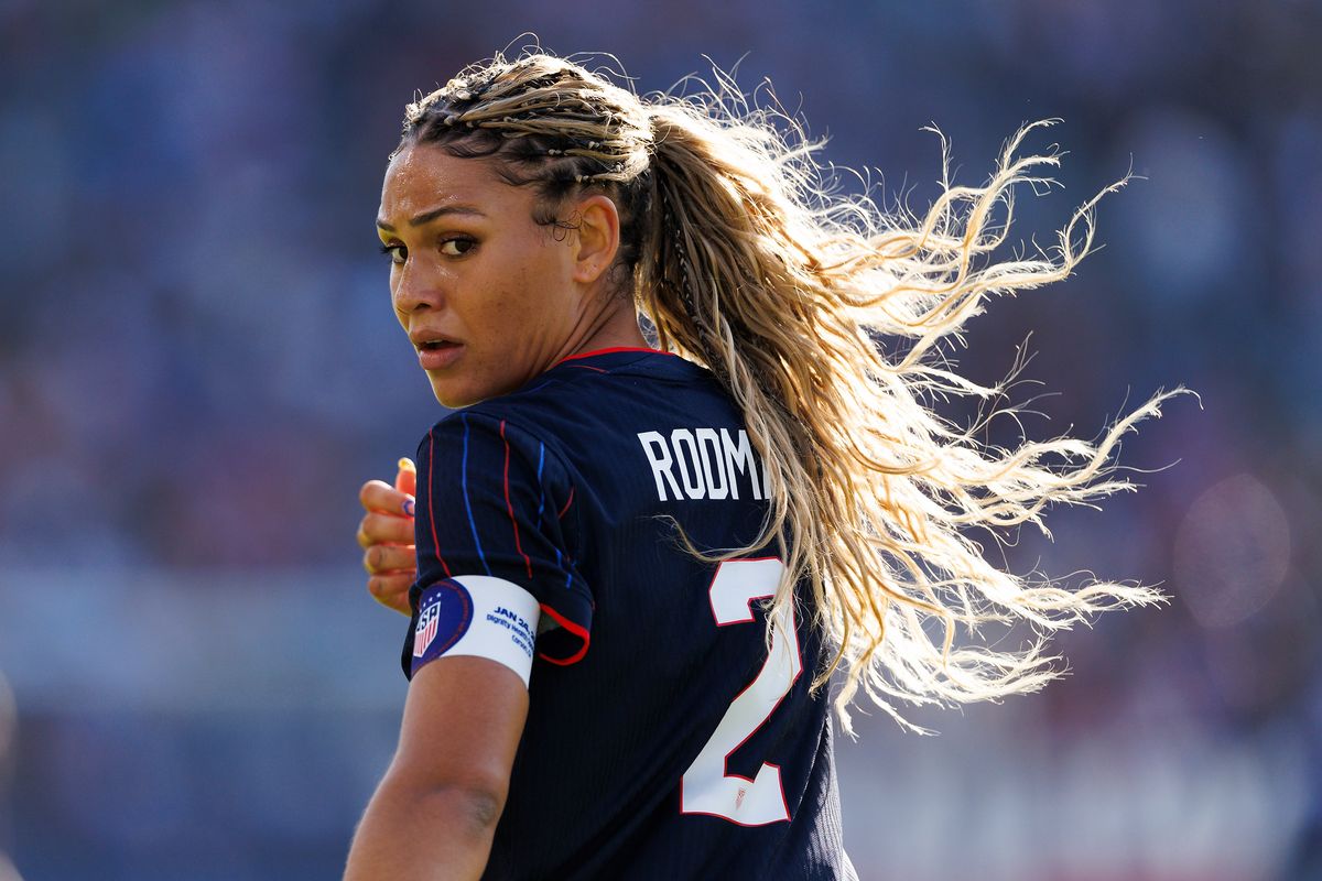 Trinity Rodman #2 of USWNT looks back during the game against Paraguay at Dignity Health Sports Park on January 24, 2026 in Carson, California.  