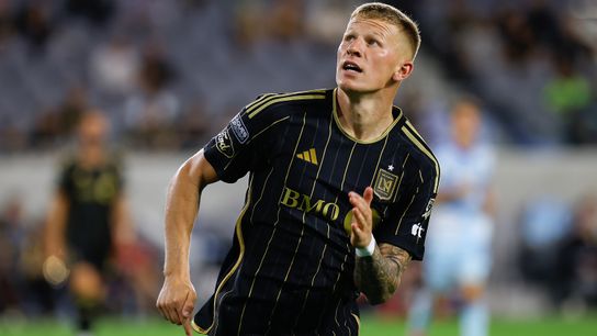 LAFC Midfielder Mateusz Bogusz (19) chasing after the ball in Leagues Cup semifinal match against Colorado Rapids, Wednesday, August 21, 2024 in Los Angeles, CA. (Henry Tran - The Sporting Tribune)