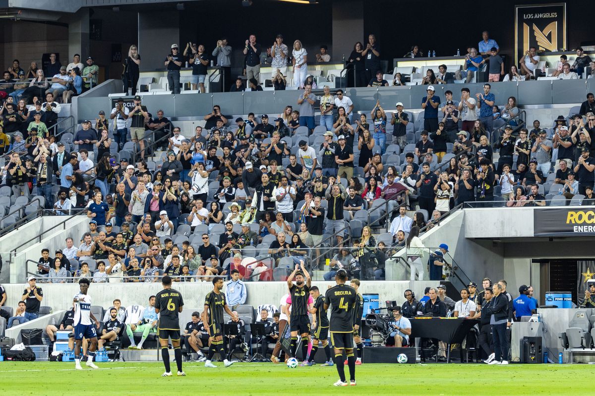 LAFC forward Olivier Giroud (9) leaves his final time to a standing ovation during an MLS match against the Vancouver Whitecaps, Sunday June 29, 2025 in Los Angeles, Calif. LAFC forward Olivier Giroud (9) leaves his final time to a standing ovation during an MLS match against the Vancouver Whitecaps, Sunday June 29, 2025 in Los Angeles, Calif.