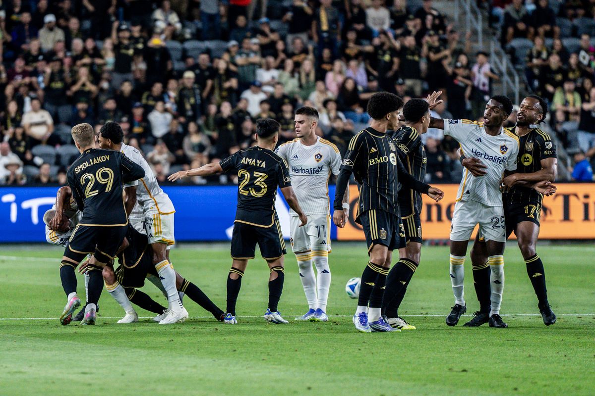LAFC started throwing punches in a game against the LA Galaxy, Saturday July 19, 2025 in Los Angeles, Calif.