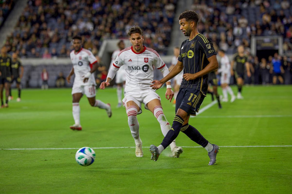 LAFC midfielder Timothy Tillman (11) passes the ball during a MLS soccer game against the Toronto FC, Wednesday, October 8, 2025, in Los Angeles, California. LAFC midfielder Timothy Tillman (11) passes the ball during a MLS soccer game against the Toronto FC, Wednesday, October 8, 2025, in Los Angeles, California.