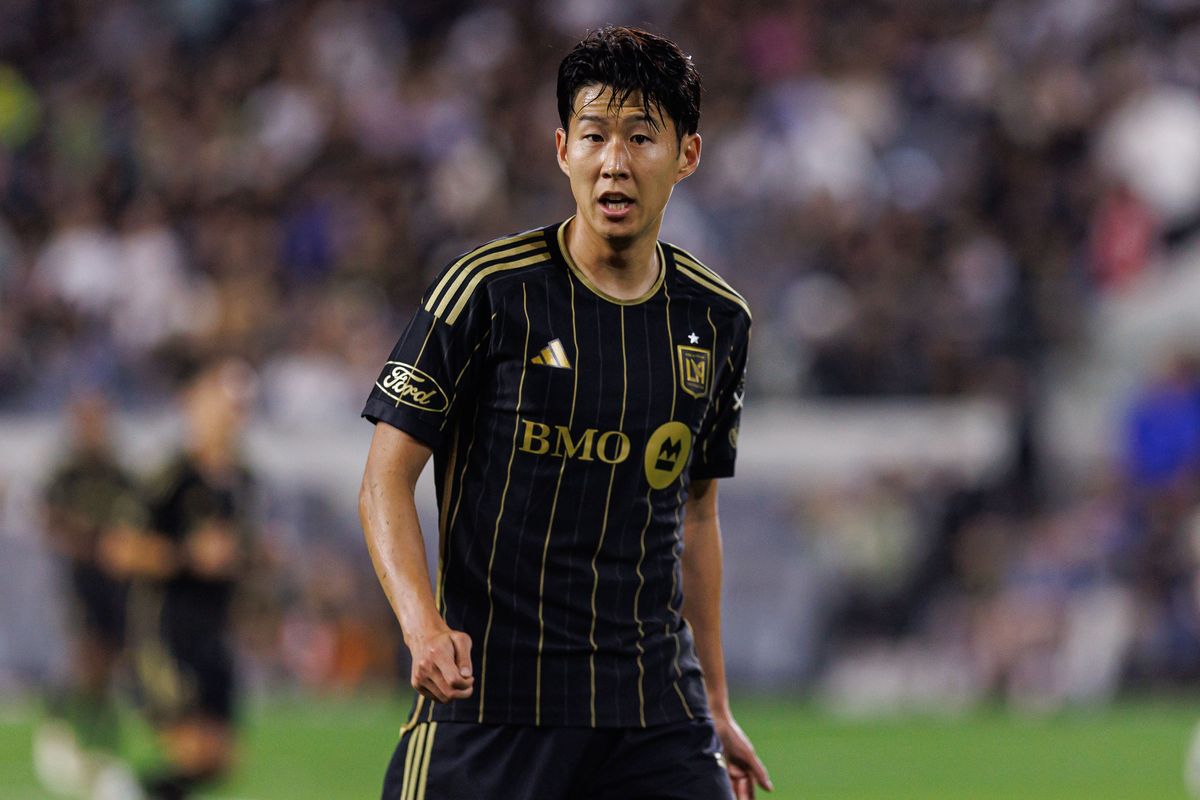 LAFC F Son Heung-Min (7) calls for the ball during an MLS Playoff game against Austin FC, Wednesday October 29, 2025 in Los Angeles, California.