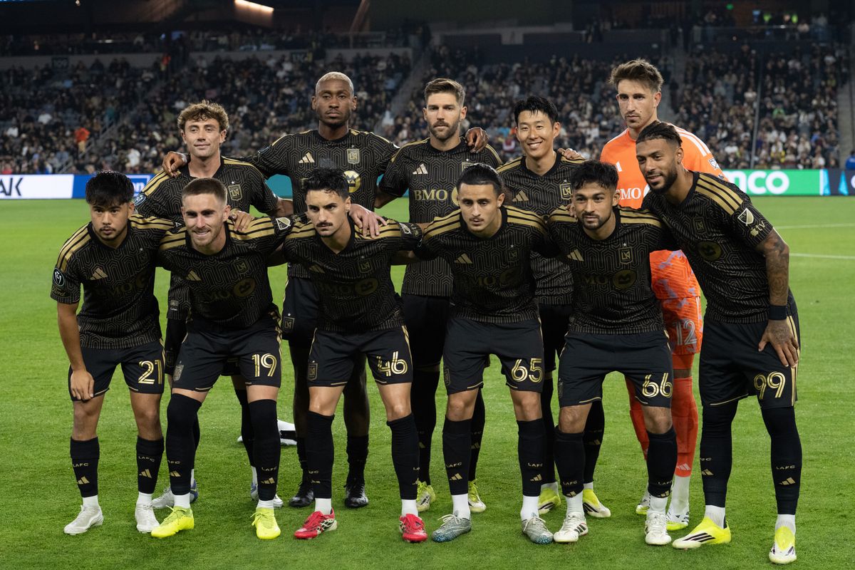 LAFC starting eleven pose for photographers during a CONCACAF game between LAFC and Real Espana on Friday, February 24,2026 at BMO Stadium in Los Angeles Calif LAFC starting eleven pose for photographers during a CONCACAF game between LAFC and Real Espana on Friday, February 24,2026 at BMO Stadium in Los Angeles Calif