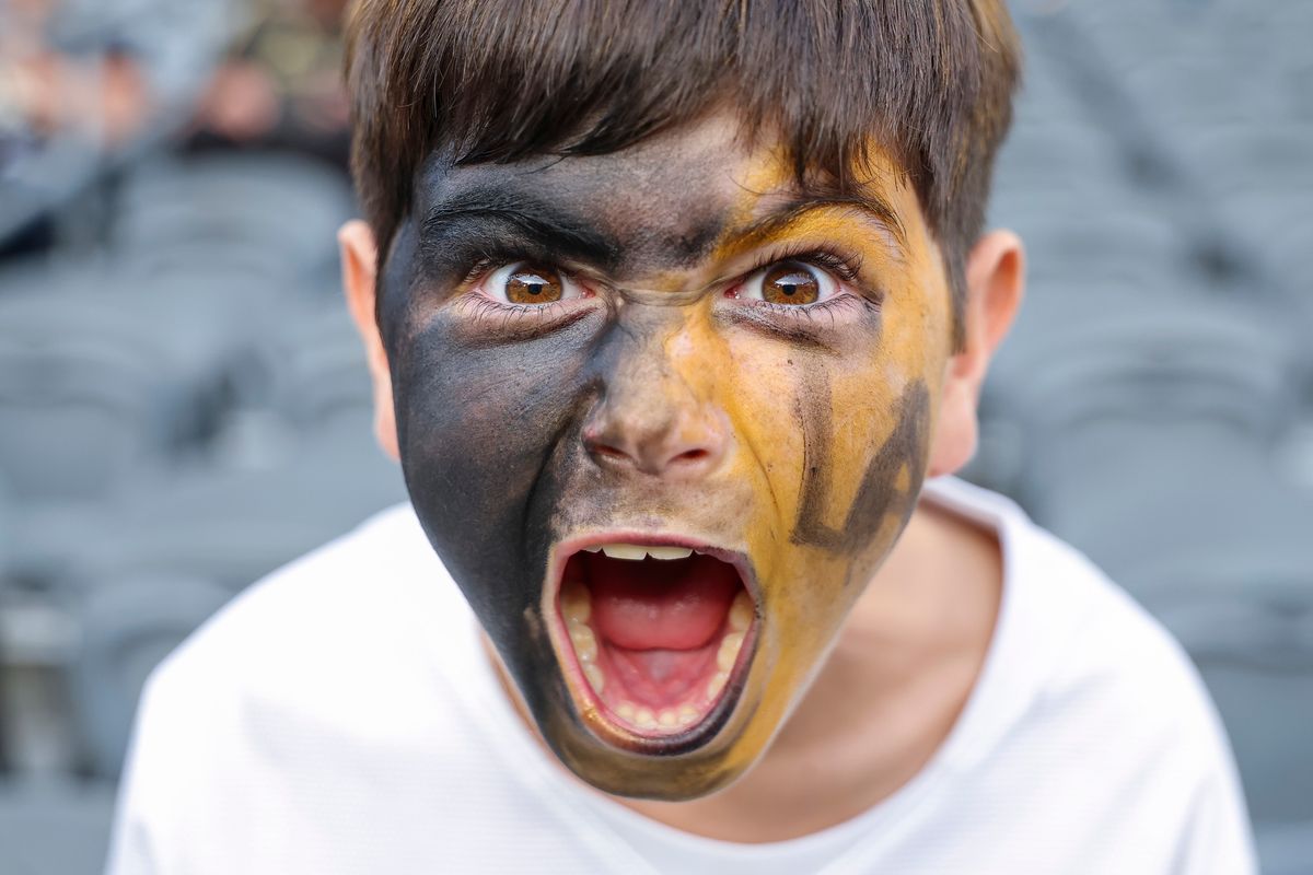 A young LAFC fan gets pumped up before a Leagues Cup match between LAFC and Chivas de Guadalajara, Wednesday August 5, 2026 in Los Angeles, Calif. A young LAFC fan gets pumped up before a Leagues Cup match between LAFC and Chivas de Guadalajara, Wednesday August 5, 2026 in Los Angeles, Calif.