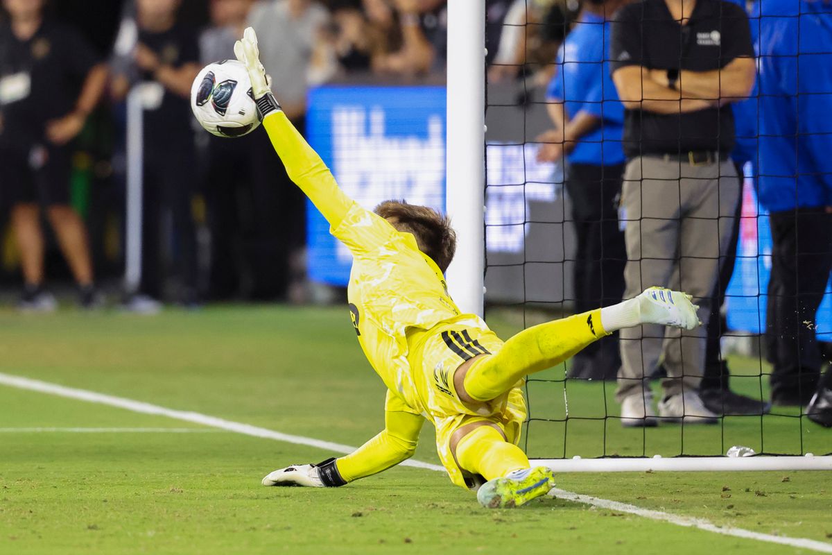Thomas Hasal #12 of LAFC makes a key penalty kick save during a Leagues Cup match against Chivas de Guadalajara, Wednesday August 5, 2026 in Los Angeles, Calif. Thomas Hasal #12 of LAFC makes a key penalty kick save during a Leagues Cup match against Chivas de Guadalajara, Wednesday August 5, 2026 in Los Angeles, Calif.