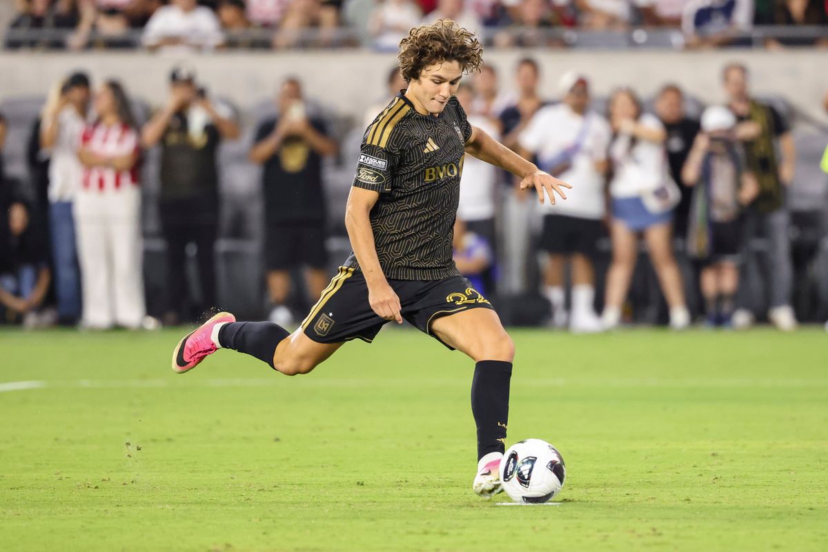 Jude Terry #22 of LAFC takes the game winning penalty kick during a Leagues Cup match against Chivas de Guadalajara, Wednesday August 5, 2026 in Los Angeles, Calif. Jude Terry #22 of LAFC takes the game winning penalty kick during a Leagues Cup match against Chivas de Guadalajara, Wednesday August 5, 2026 in Los Angeles, Calif.