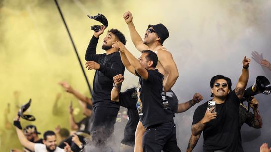 LAFC fans celebrate the victory over Chivas de Guadalajara after a Leagues Cup match, Wednesday August 5, 2026 in Los Angeles, Calif. LAFC fans celebrate the victory over Chivas de Guadalajara after a Leagues Cup match, Wednesday August 5, 2026 in Los Angeles, Calif.