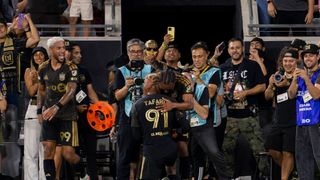 Eddie Segura stuns Toluca at the death to keep LAFC's Leagues Cup hopes alive taken at BMO Stadium (LAFC). Photo by Nico Alba - The Sporting Tribune