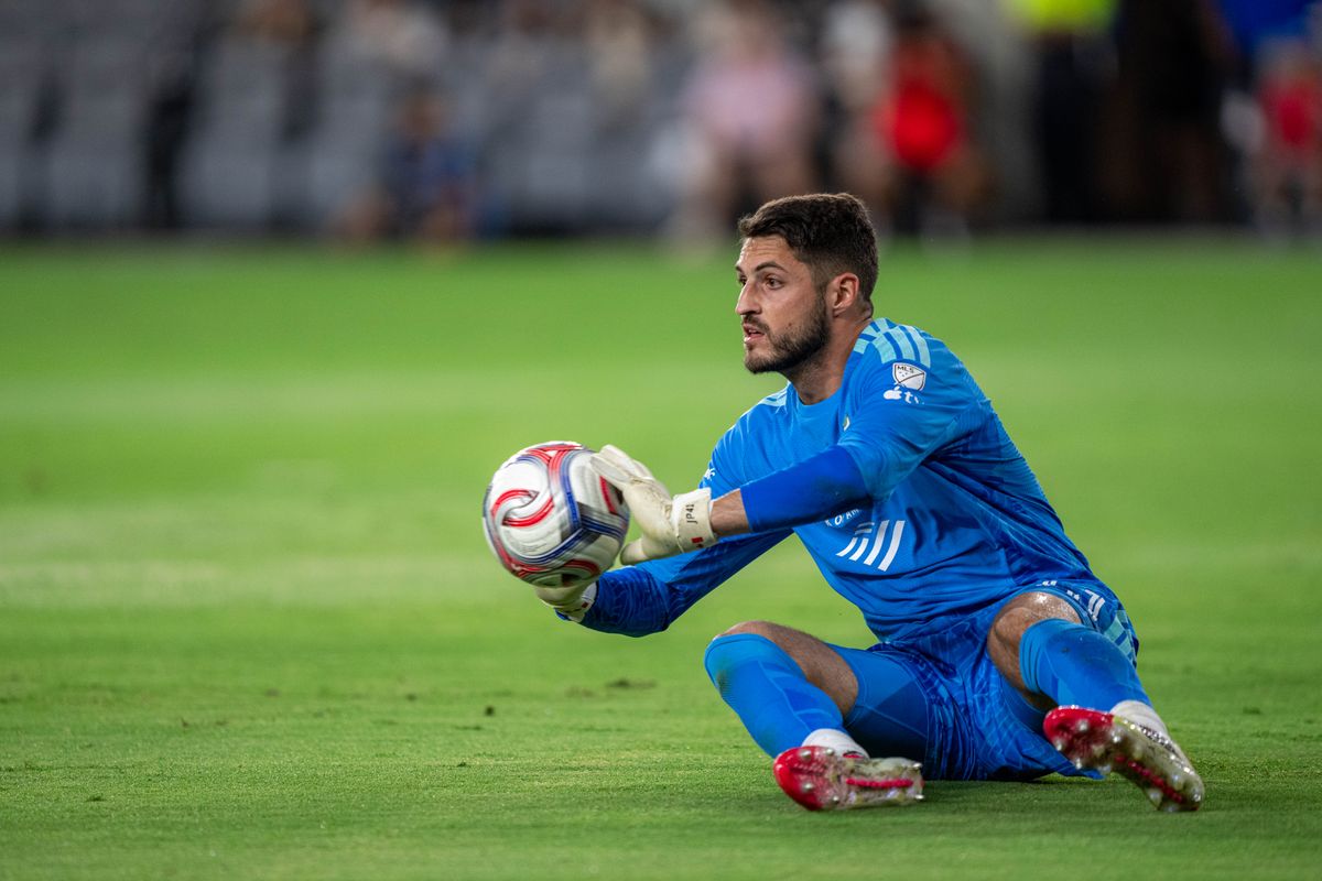 Portland Timbers James Pantemis (41) saving a goal during a MLS soccer game against LAFC on August 22nd, 2026 in Los Angeles, CA. Portland Timbers James Pantemis (41) saving a goal during a MLS soccer game against LAFC on August 22nd, 2026 in Los Angeles, CA.